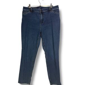 J Jill Jeans Women's 14 Tried & True Slim‎ Ankle Stretch Denim Medium Wash Blue